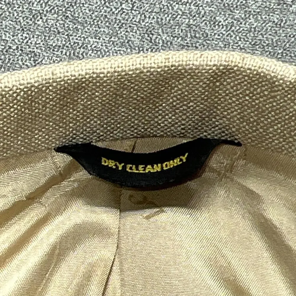 Vintage Le Tigre Sport Coat Mens 42 Beige Blazer Patch Pocket Made USA Classic